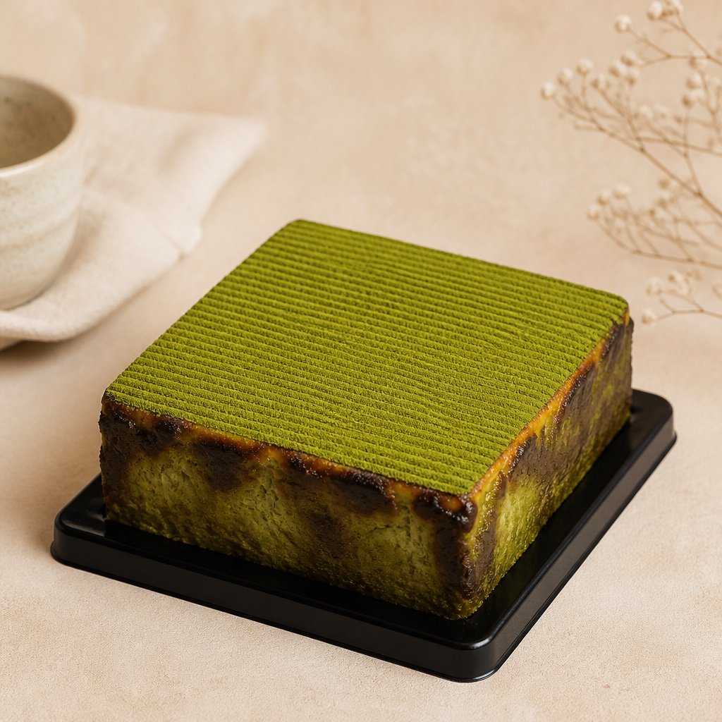 Matcha Basque cake
