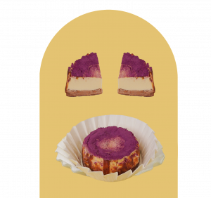 Rose & Taro Basque Cheesecake (望月香芋赤蔷薇-玫瑰芋泥巴斯克蛋糕）