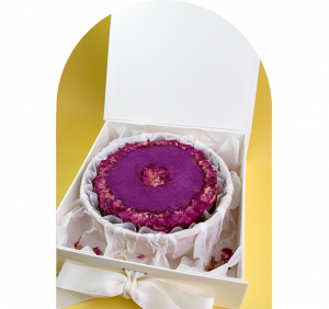 Birthday Special Basque Cheesecake (生日特供-玫瑰芋泥巴斯克蛋糕)