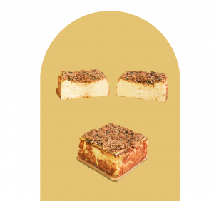 Salted Egg Yolk & pork Floss 4in 咸蛋黄肉松巴斯克 4寸方砖